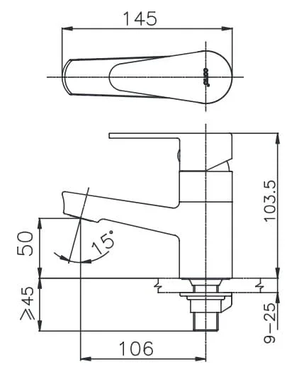 Vòi rửa mặt lavabo lạnh COTTO CT1164AE(HM)