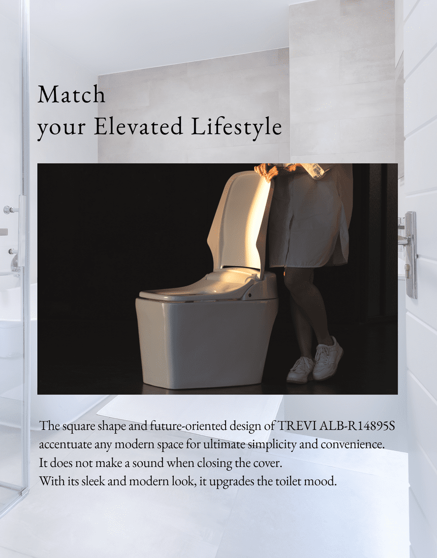 Bàn cầu điện tử Trevi ALB-R14895S sản xuất tại Hàn Quốc