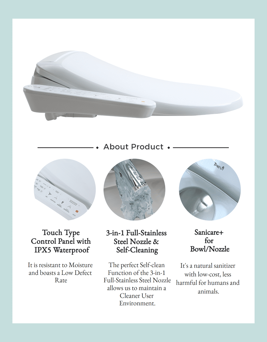 Nắp bàn cầu điện tử Trevi ALB-5805 xuất xứ Hàn Quốc