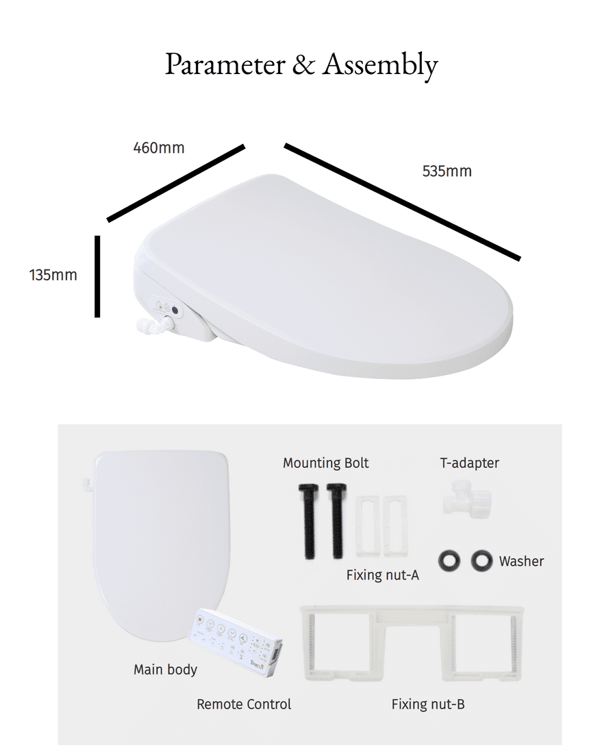 Kích thước nắp điện tử Hàn Quốc Trevi ALB-R3600