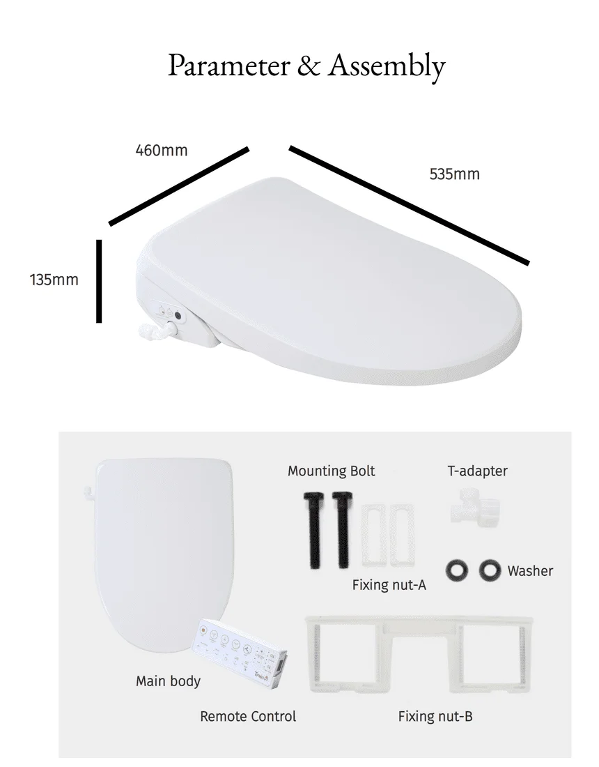 Kích thước nắp điện tử Hàn Quốc Trevi ALB-R3600