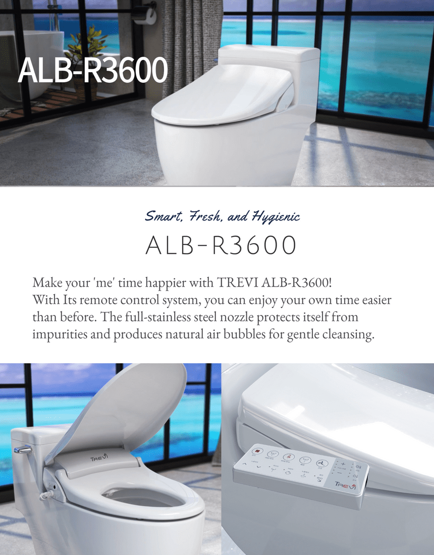 Nắp bàn cầu điện tử Trevi ALB-R3600 xuất xứ Hàn Quốc