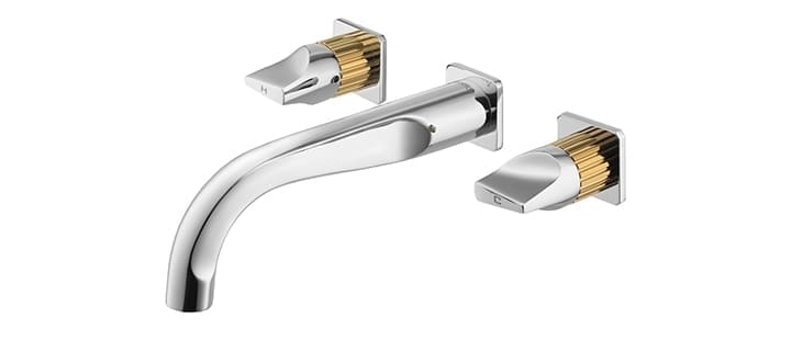 Vòi rửa mặt lavabo nóng lạnh 3 lỗ gắn tường COTTO CT2283C44#CG