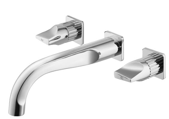 Vòi rửa mặt lavabo nóng lạnh 3 lỗ gắn tường COTTO CT2283C44