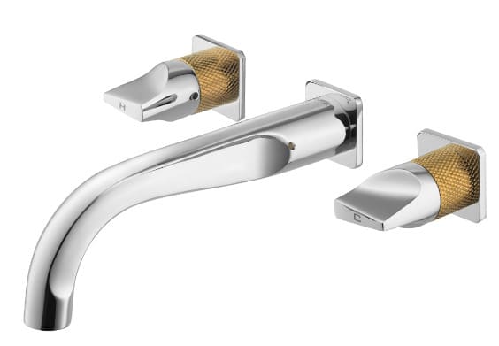 Vòi rửa mặt lavabo nóng lạnh 3 lỗ gắn tường COTTO CT2283C45#CG