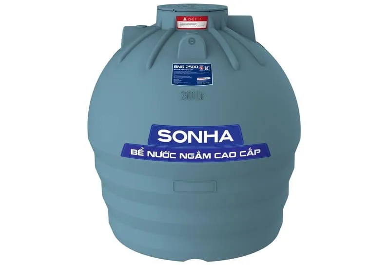 Bể nước nhựa ngầm Sơn Hà 2500l