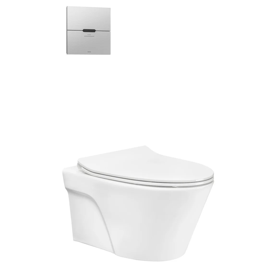 Bồn cầu treo tường kết hợp van xả cảm ứng TOTO CW822RFVA1 TC600VS#W TREF35L2A WH005A