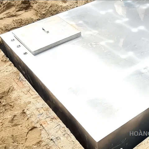 Nắp đậy kín bể ngầm inox Sơn Hà Xanh 2000l
