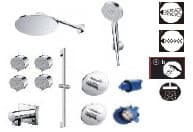 Tổ hợp sen tắm âm tường TOTO TBW07003A/TBW07009A/TBW07017A(x4)/TBV01102B/TBN01101B/TBV01406B/TBN01001B/TBW02013B/TBW07019A