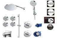 Tổ hợp sen tắm âm tường TOTO TBW07003A/TBW07009A/TBW07017A(x4)/TBV01102B/TBN01101B/TBV01406B/TBN01001B/TBW02013B/TBW07019A