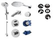 Tổ hợp sen tắm âm tường TOTO TBW07004A/TBN01002B/TBW01010A/TBG09001B/TBW01016B/TBW07020A/TBG01304BA/TBN01001B/TBV01102B/TBN01101B