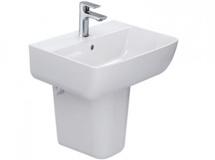 Lavabo chân lửng vuông Inax L-312V+L-298VC