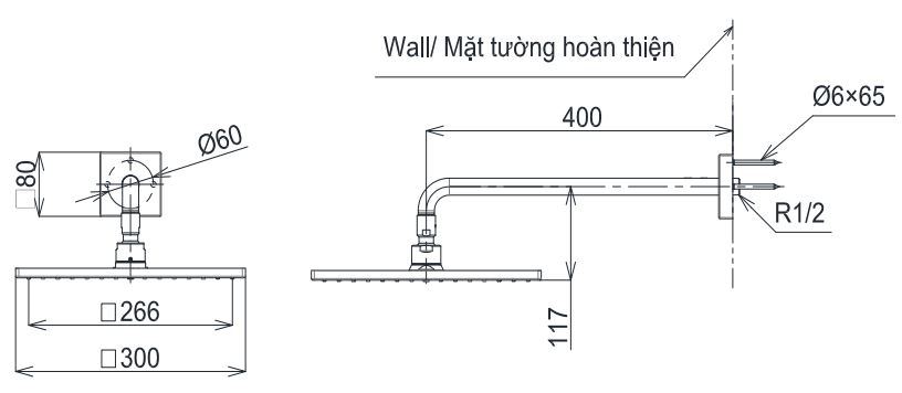 Bát sen gắn tường TOTO TBW08003A