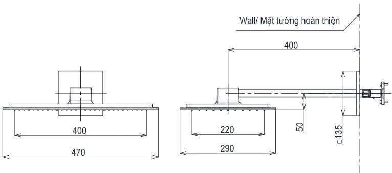 Bản vẽ Bát sen gắn tường TOTO TBW08004A
