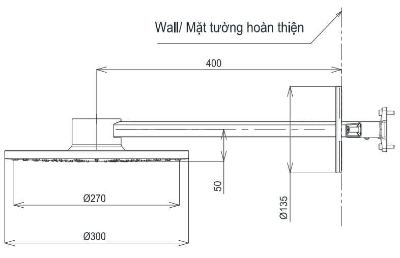 Bản vẽ Bát sen gắn tường TOTO TBW07004A