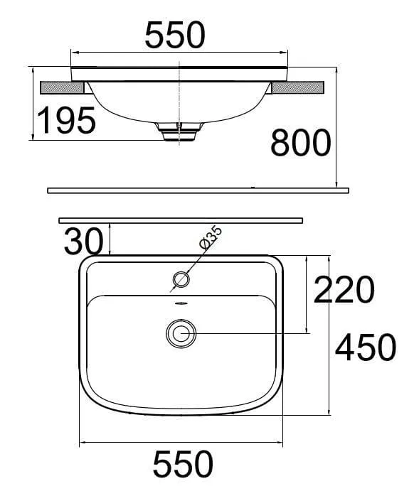 Bản vẽ Chậu rửa dương vành American Stadard VF-0462