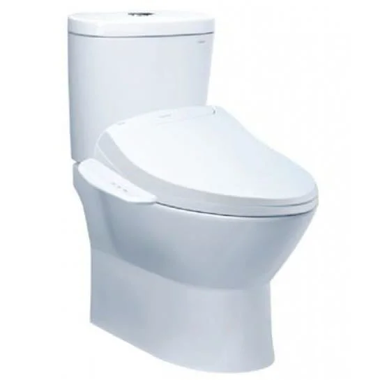 Bồn Cầu hai Khối nắp điện tử Caesar CD1320/TAF400H