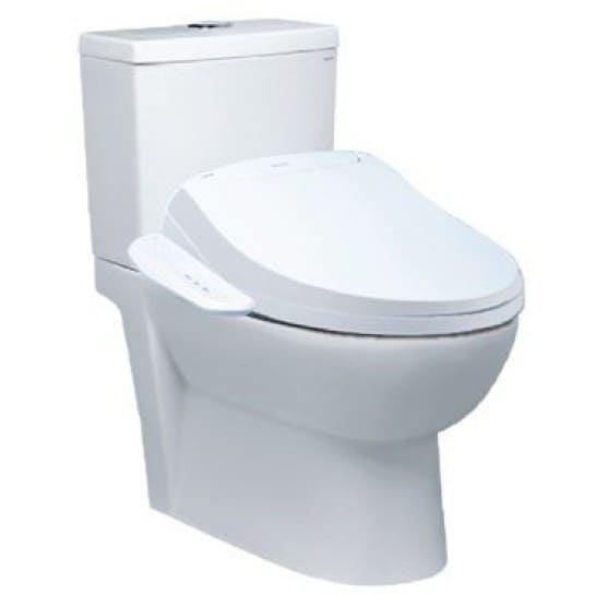 Bồn cầu 2 khối nắp điện tử Caesar CD1340/TAF400H 