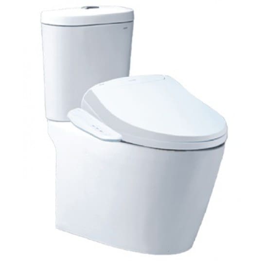 Bồn cầu 2 khối nắp điện tử Caesar CD1348/TAF400H 