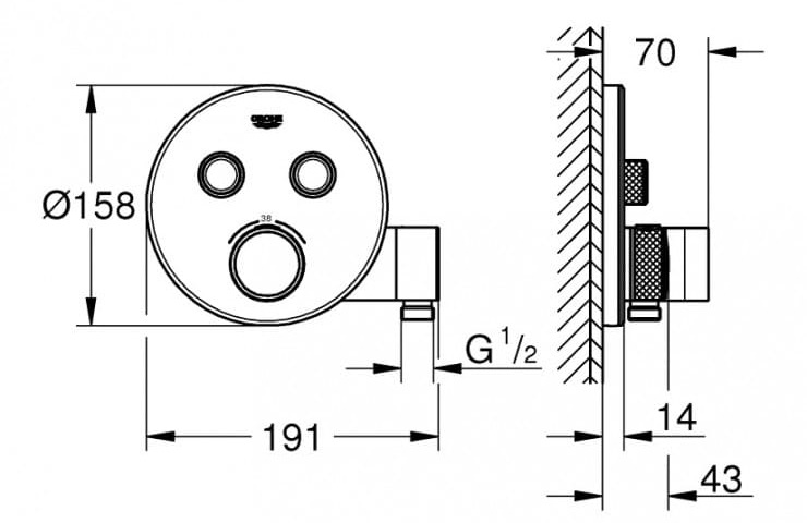 Mặt Nạ Sen Âm Tường Đức Grohe 29120000