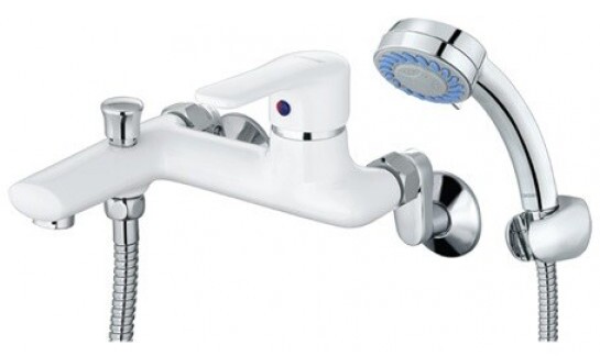 Vòi Sen Tắm Nóng Lạnh Sơn Trắng Bát Sen Tròn 3 Chế Độ Caesar S433CW 