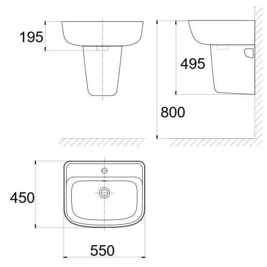 Chậu rửa treo tường American Standard VF-0262