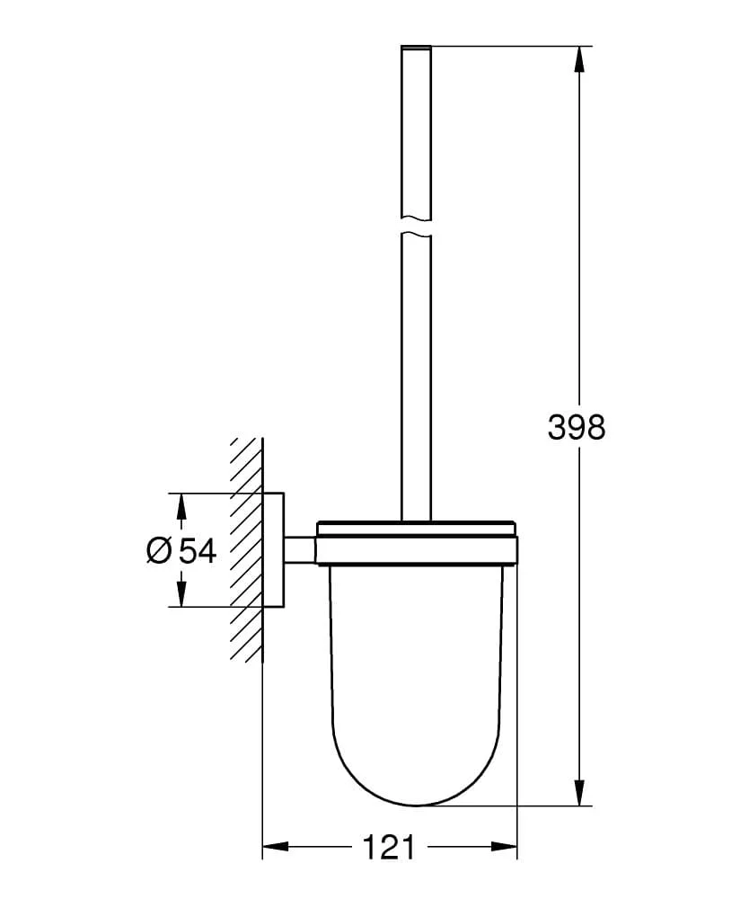 Bản vẽ Giá Chổi Tolet Nhập Khẩu Đức Grohe 40374GL1