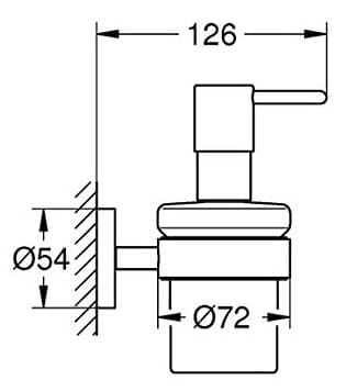 Bản vẽ bình xà phòng Đức Grohe 40448001