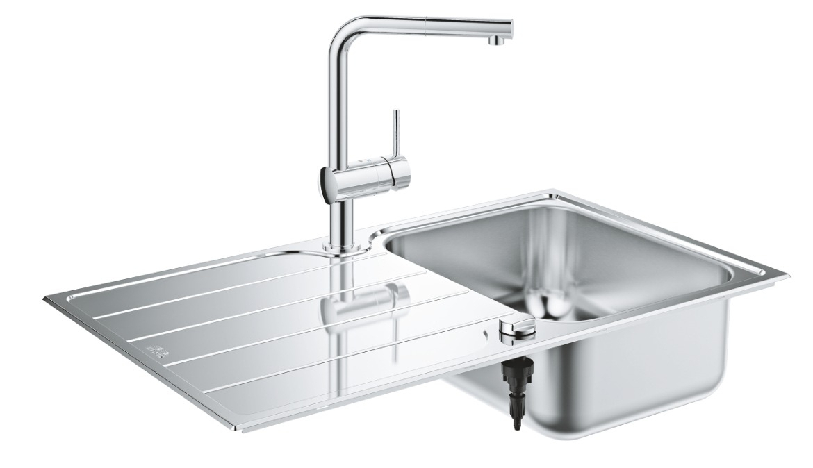 Chậu Rửa Bát 1 Hố Có Bàn Nhập Khẩu Đức Grohe 31573SD1