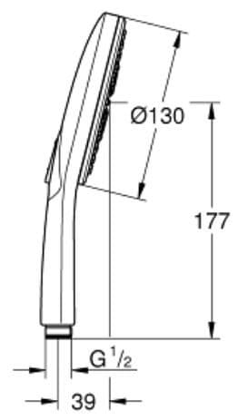 Bản vẽ Tay Sen Tắm Nhập Khẩu Đức Grohe 26544000