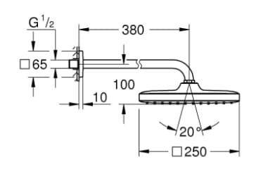 Bản vẽ Bát Sen Tắm Gắn Tường Đức Grohe 26682000