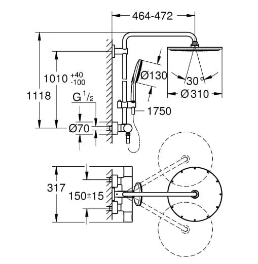 Sen Cây Đứng Ổn Nhiệt Nhập Khẩu Đức Grohe 27968001