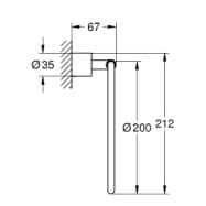 Bản vẽ Vòng Treo Khăn Nhập Khẩu Đức Grohe 40307DA3