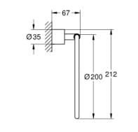 Bản vẽ Vòng Treo Khăn Nhập Khẩu Đức Grohe 40307GL3