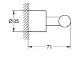 Bản vẽ Móc Áo Nhập Khẩu Đức Grohe 40312DA3