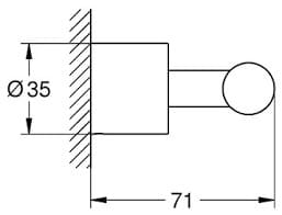 Bản vẽ Móc Áo Nhập Khẩu Đức Grohe 40312GL3