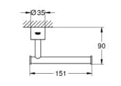 Bản vẽ Móc Giấy Vệ Sinh Nhập Khẩu Đức Grohe 40313DA3