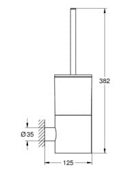 Bản vẽ Giá Chổi Tolet Nhập Khẩu Đức Grohe 40314DA3