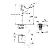 Vòi Bồn Tắm Đặt Sàn Đức Grohe 23856A01