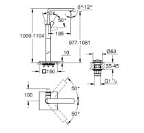 Vòi Bồn Tắm Đặt Sàn Đức Grohe 23856GN1