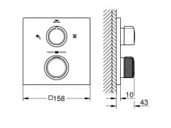 Bản vẽ Mặt Nạ Sen Âm Tường Đức Grohe 29181A02