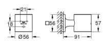 Bản vẽ Kệ Cốc Đánh Răng Nhập Khẩu Đức Grohe 40278GN1