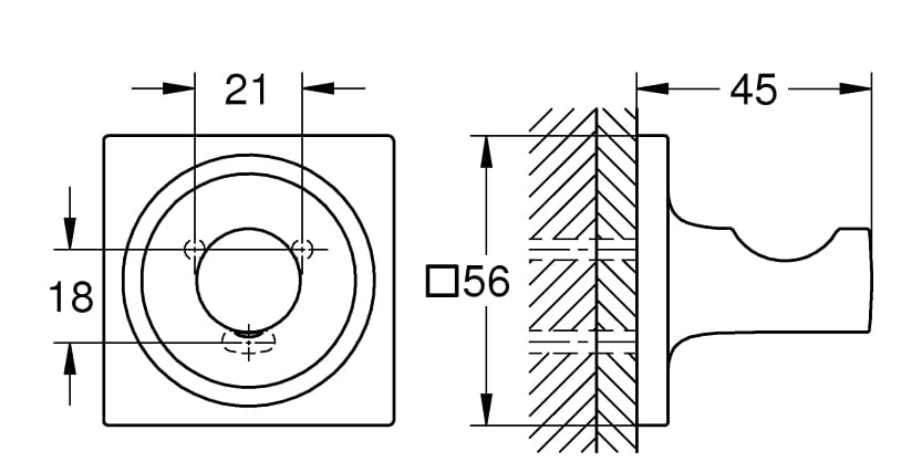 Bản vẽ Móc Áo Nhập Khẩu Đức Grohe 40284GN1