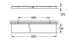 Bản vẽ Kệ Dưới Gương Nhập khẩu Đức GROHE 40965GN1