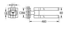 Bản vẽ Thanh Treo Khăn Nhập Khẩu Đức Grohe 40342A01