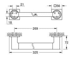 Bản vẽ Thanh Treo Khăn Nhập Khẩu Đức Grohe 40955DL1