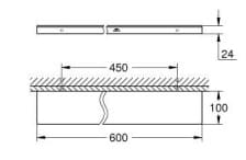 Bản vẽ Kệ Dưới Gương Nhập khẩu Đức GROHE 40965A01