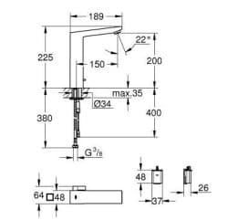 Vòi Chậu Lavabo Cảm Ứng Nhập Khẩu Đức Grohe 36441AL0
