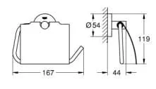 Bản vẽ Móc Giấy Vệ Sinh Nhập Khẩu Đức Grohe 40367GN1