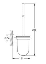Bản vẽ Giá Chổi Tolet Nhập Khẩu Đức Grohe 40374GN1